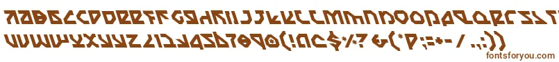 NostromoLeftalic-fontti – ruskeat fontit valkoisella taustalla