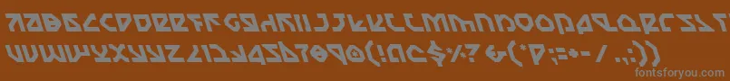 NostromoLeftalic Font – Gray Fonts on Brown Background