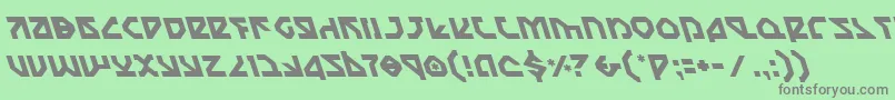 フォントNostromoLeftalic – 緑の背景に灰色の文字