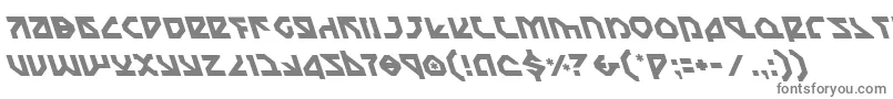 フォントNostromoLeftalic – 白い背景に灰色の文字