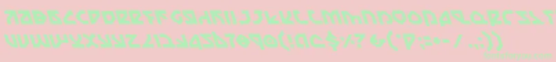 フォントNostromoLeftalic – ピンクの背景に緑の文字