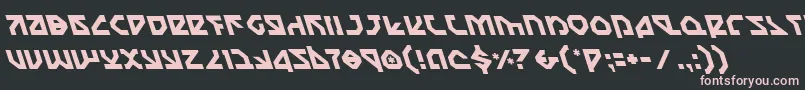 NostromoLeftalic Font – Pink Fonts on Black Background