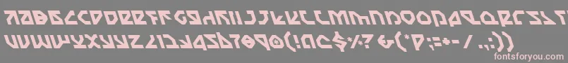 フォントNostromoLeftalic – 灰色の背景にピンクのフォント