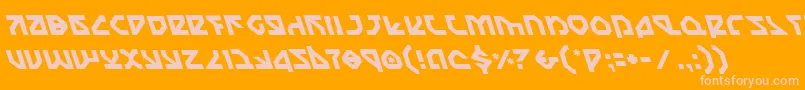 フォントNostromoLeftalic – オレンジの背景にピンクのフォント