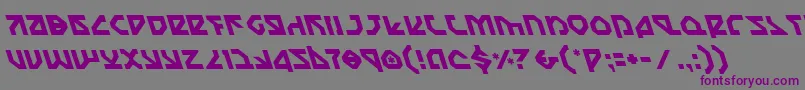 NostromoLeftalic-Schriftart – Violette Schriften auf grauem Hintergrund