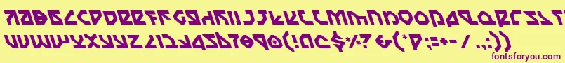 NostromoLeftalic Font – Purple Fonts on Yellow Background