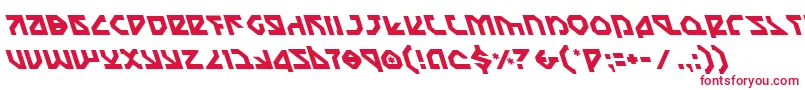 NostromoLeftalic Font – Red Fonts on White Background