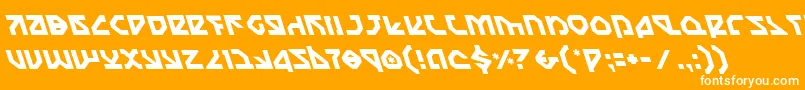 フォントNostromoLeftalic – オレンジの背景に白い文字