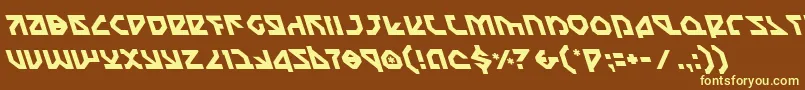 Шрифт NostromoLeftalic – жёлтые шрифты на коричневом фоне