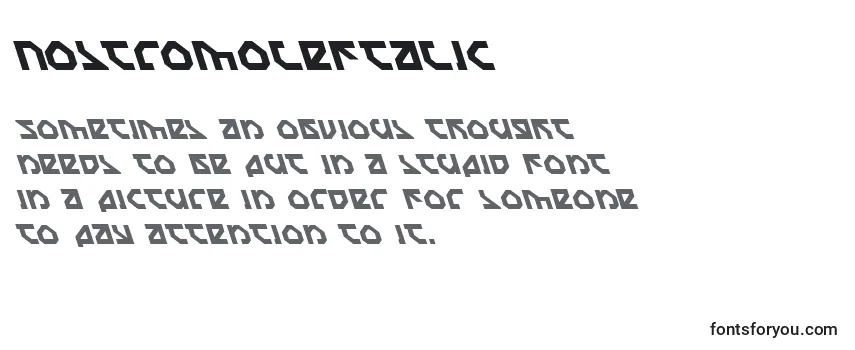 Überblick über die Schriftart NostromoLeftalic