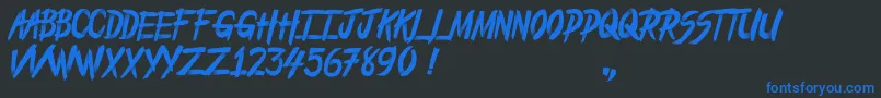 FromTheDead Font – Blue Fonts on Black Background