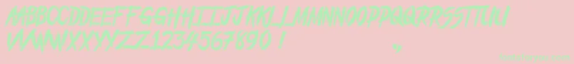 FromTheDead Font – Green Fonts on Pink Background