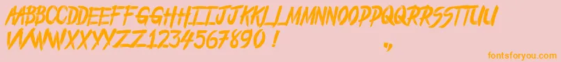 FromTheDead Font – Orange Fonts on Pink Background