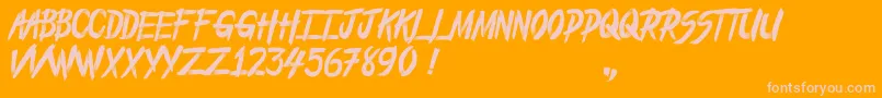 FromTheDead Font – Pink Fonts on Orange Background