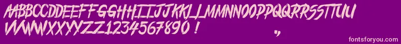 FromTheDead Font – Pink Fonts on Purple Background