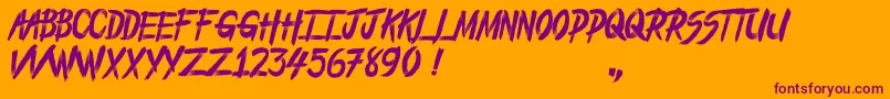 FromTheDead Font – Purple Fonts on Orange Background