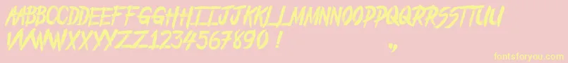 FromTheDead Font – Yellow Fonts on Pink Background