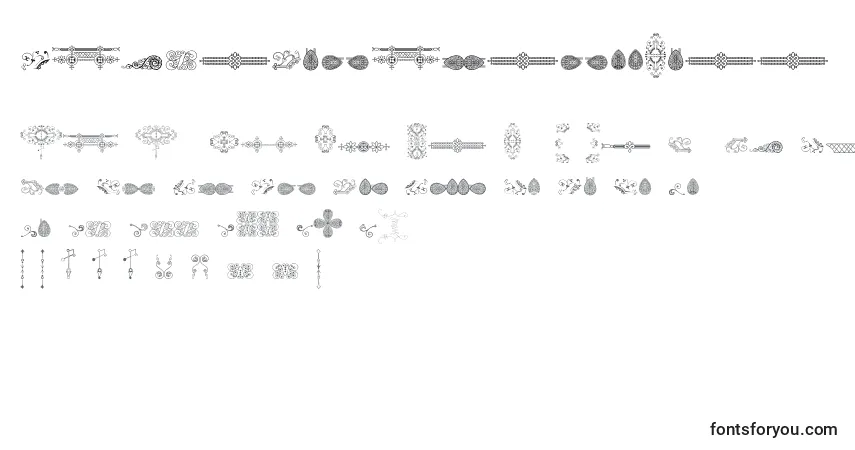 NaiveOrnamentsFreeフォント–アルファベット、数字、特殊文字