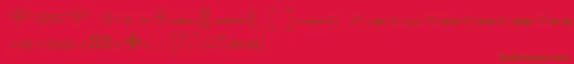 NaiveOrnamentsFree Font – Brown Fonts on Red Background