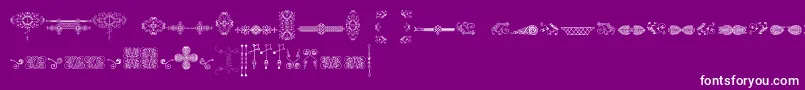 フォントNaiveOrnamentsFree – 紫の背景に白い文字
