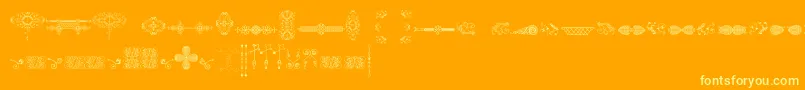 NaiveOrnamentsFree Font – Yellow Fonts on Orange Background