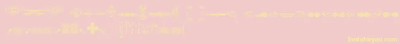 Шрифт NaiveOrnamentsFree – жёлтые шрифты на розовом фоне