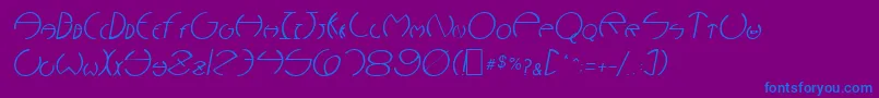 Шрифт NarcosisOblique – синие шрифты на фиолетовом фоне