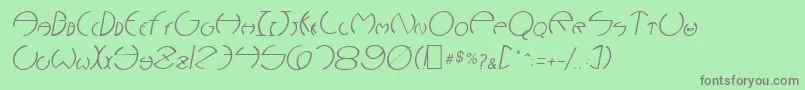 NarcosisOblique Font – Gray Fonts on Green Background