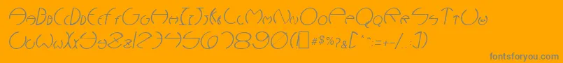 NarcosisOblique Font – Gray Fonts on Orange Background