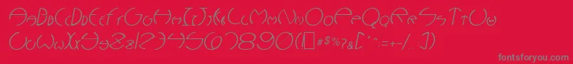 NarcosisOblique Font – Gray Fonts on Red Background