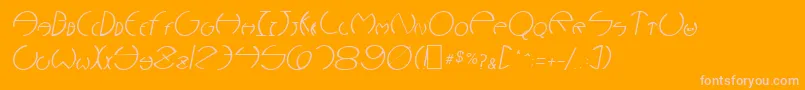 NarcosisOblique Font – Pink Fonts on Orange Background