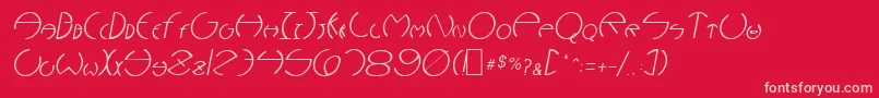 NarcosisOblique Font – Pink Fonts on Red Background