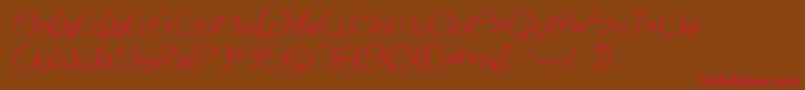 NarcosisOblique Font – Red Fonts on Brown Background
