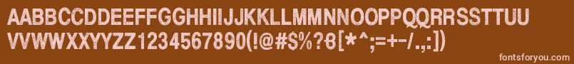 ThisSideUp Font – Pink Fonts on Brown Background