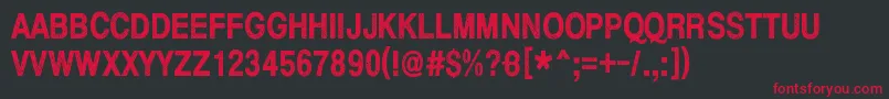 ThisSideUp Font – Red Fonts on Black Background