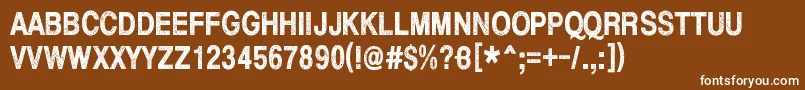 ThisSideUp Font – White Fonts on Brown Background