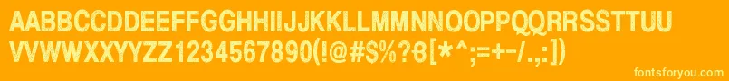 ThisSideUp Font – Yellow Fonts on Orange Background