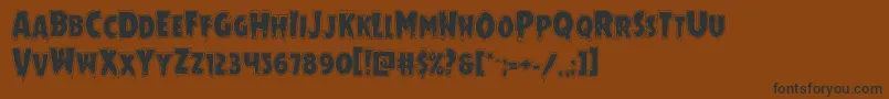 fuente Mrsmonsteracad – Fuentes Negras Sobre Fondo Marrón