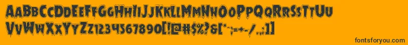 Mrsmonsteracad Font – Black Fonts on Orange Background