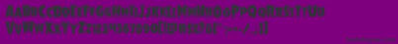 フォントMrsmonsteracad – 紫の背景に黒い文字
