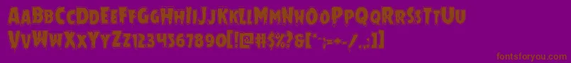 Mrsmonsteracad Font – Brown Fonts on Purple Background