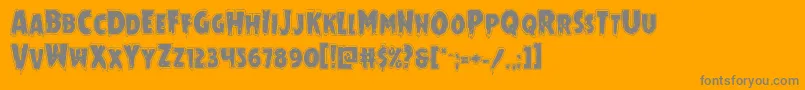 Mrsmonsteracad Font – Gray Fonts on Orange Background