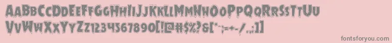 Mrsmonsteracad-Schriftart – Graue Schriften auf rosa Hintergrund