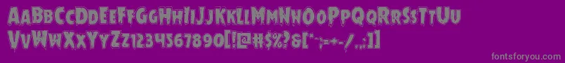 フォントMrsmonsteracad – 紫の背景に灰色の文字