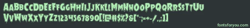 Mrsmonsteracad Font – Green Fonts on Black Background