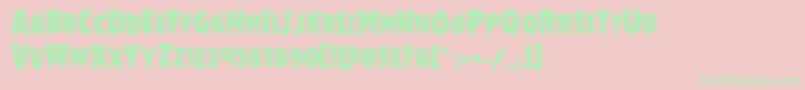 Mrsmonsteracad Font – Green Fonts on Pink Background