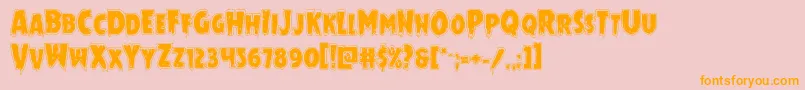 Police Mrsmonsteracad – polices orange sur fond rose