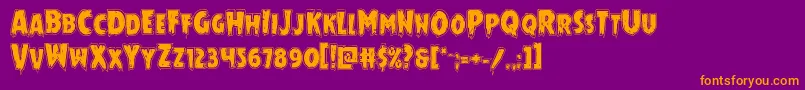 Mrsmonsteracad Font – Orange Fonts on Purple Background