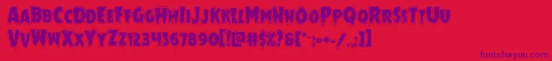 Mrsmonsteracad Font – Purple Fonts on Red Background