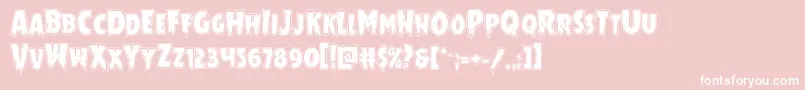 Mrsmonsteracad Font – White Fonts on Pink Background